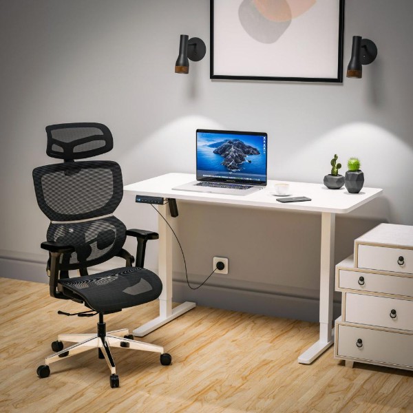 Фото - Стіл з електрорегулюванням висоти Mealux PowerDesk Lite White (EVO-201 Lite W/W)